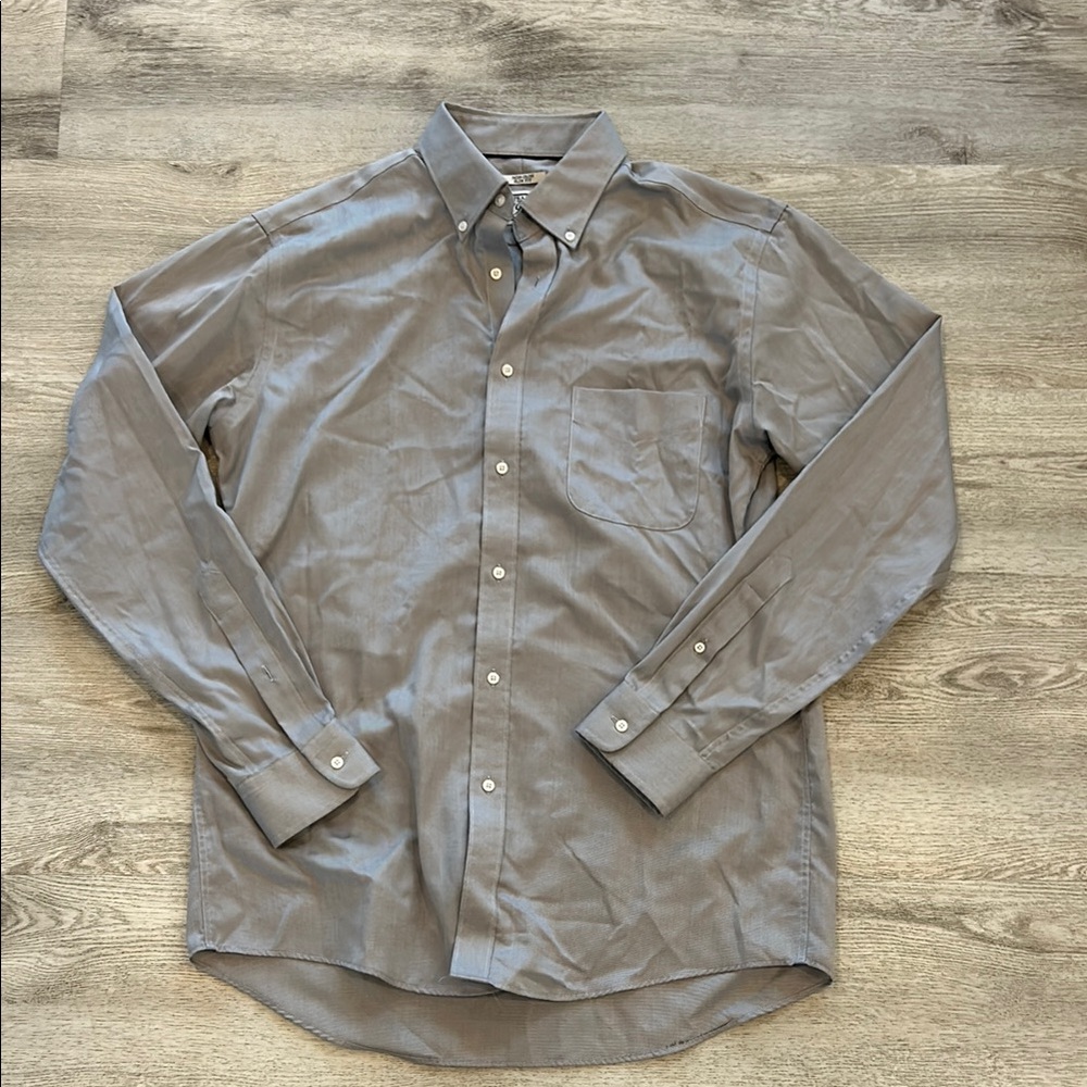 Jos A Bank Men's Gray Button-Down Shirt 16.5 36